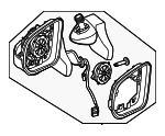 4638108400 - Body: Mirror Assembly for Mercedes-Benz Image