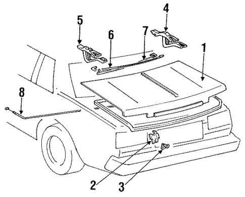 Lid & Components for 1985 Toyota Celica #0