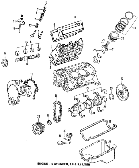 STD Main & Rod Bearing Set – Fits Buick, Chevrolet, Cadillac, Pontiac, Oldsmobile 3.1L 3.4L