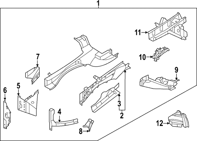 G51006SACA - Body: Lower Rail Assembly for INFINITI: QX60 Image