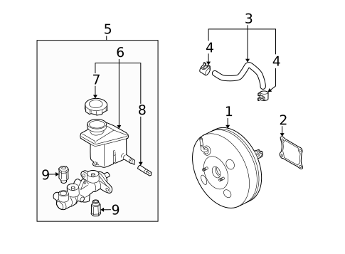 Master Cylinder - Components On Dash Panel for 2007 Kia Rio5 #0