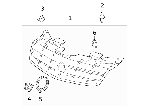 Grille & Components for 2007 Cadillac STS #0
