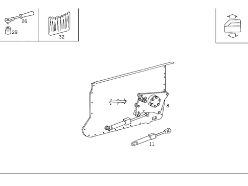 Window Regulator for 1992 Mercedes-Benz 600SEL #2