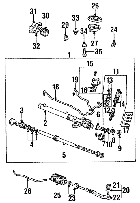 Steering Gear & Linkage for 1996 Honda Accord | OEM Parts Online