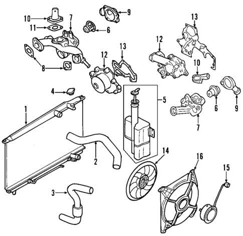 Cooling System for 2004 Hyundai Sonata #0