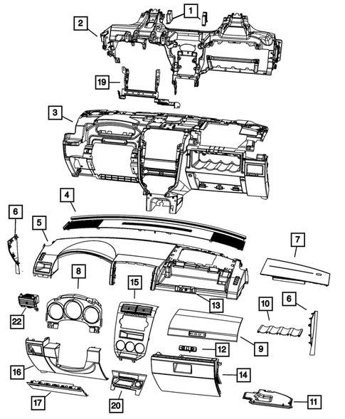 Instrument Panel for 2010 Dodge Caliber #0