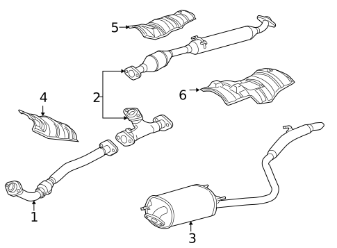 Exhaust Components for 2005 Toyota Sienna #1