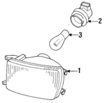 1HM953155 - Electrical: Park/Turn Lamp for Volkswagen: Cabrio, Golf, Jetta Image