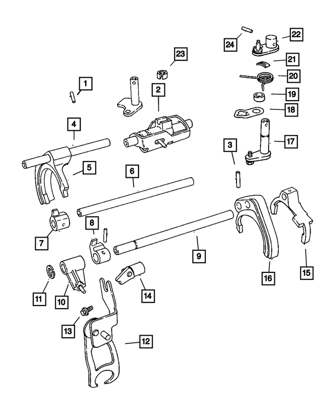 4761176 - T355; 5-Speed; Manual Transaxle: First And Second Shift Rail for Mopar Image