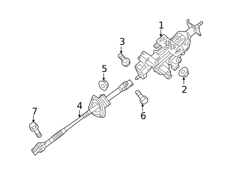 Steering Column Assembly for 2012 Hyundai Genesis #0