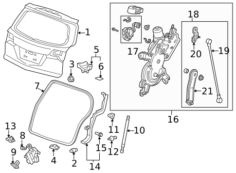 Gate & Hardware for 2011 Acura MDX #0