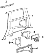 XL2Z7831012AAC - Body: Quarter Trim Panel for Mercury: Mountaineer Image