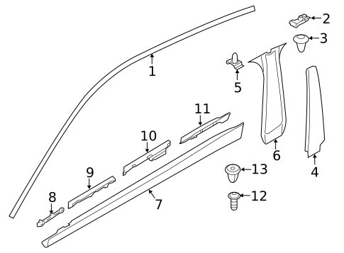 Exterior Trim - Pillars for 2015 BMW 428i xDrive Gran Coupe #0