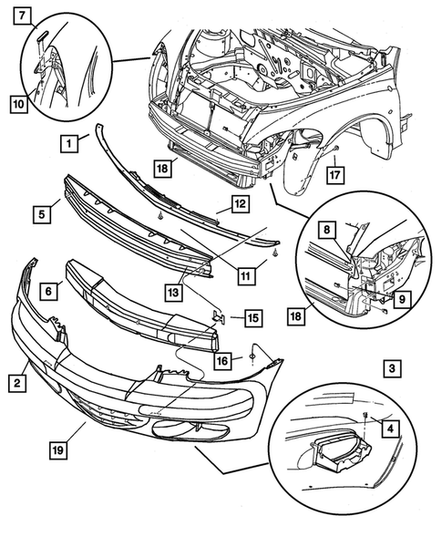 Front Bumper and Fascia for 2005 Chrysler PT Cruiser #0