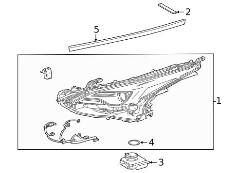 Headlamp Components for 2025 Toyota Mirai #0