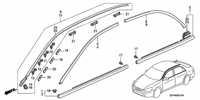 Molding for 2007 Honda Accord #0