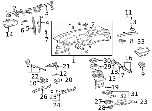 Instrument Panel for 1999 Toyota Solara #0