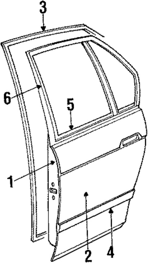 Exterior Trim - Rear Door for 1995 Pontiac Grand Prix #0