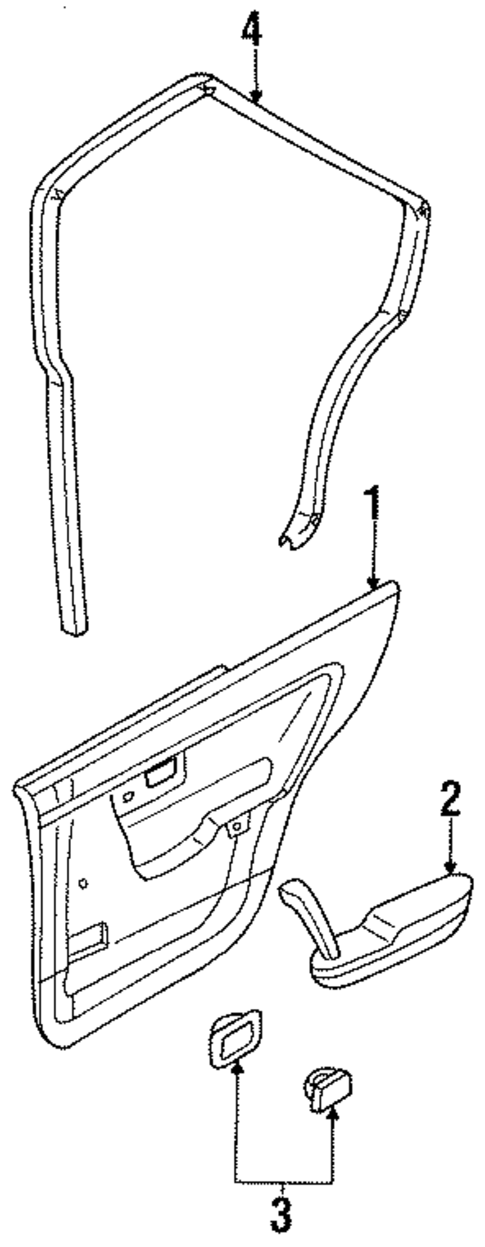 Interior Trim - Rear Door for 1989 Nissan Stanza #0