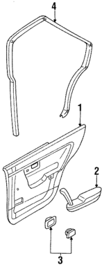 82900D4521 - Body: Rear Door Trim for Nissan Image
