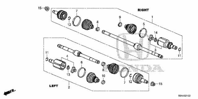 Driveshaft (2.0L) (CVT) for 2016 Honda Civic #0