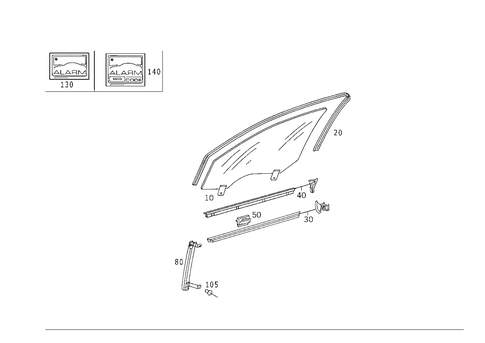 Front Door Windows for 2000 Mercedes-Benz S430 #1