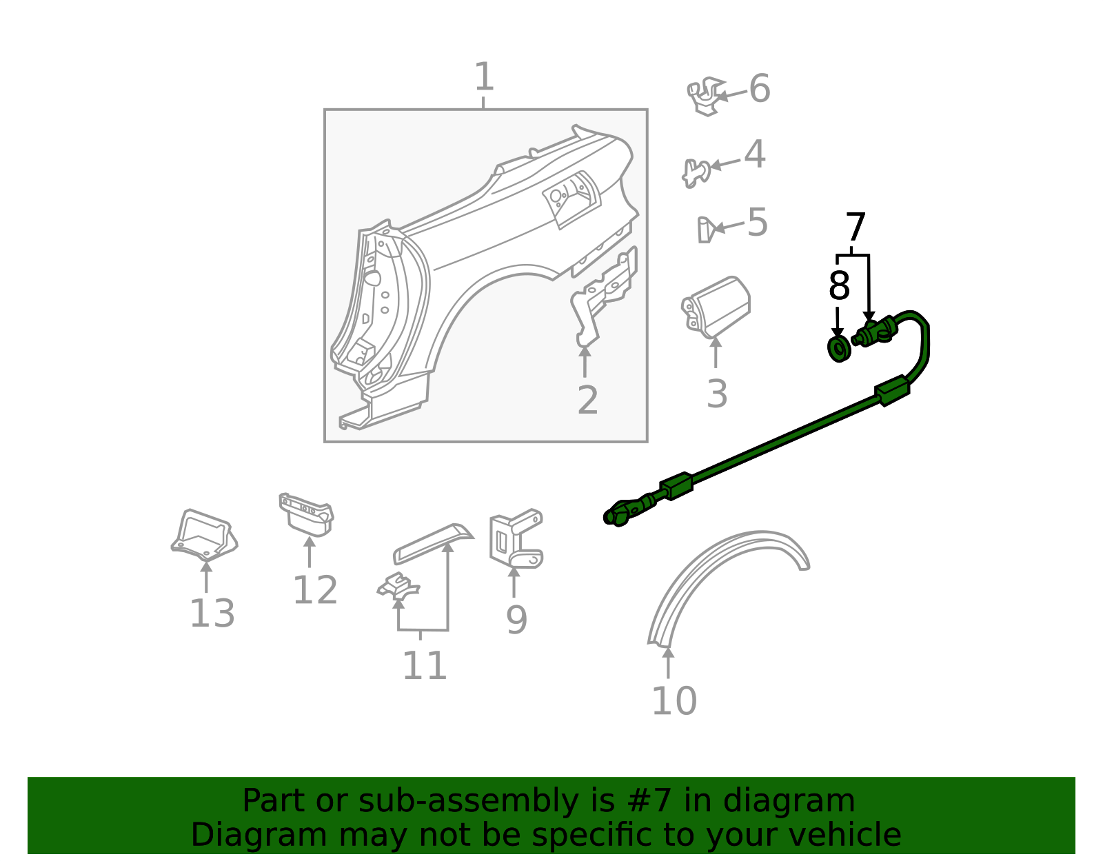 74411-S2A-A00 - Fuel Filler Door Release Cable 2000-2009 Honda S2000 ...