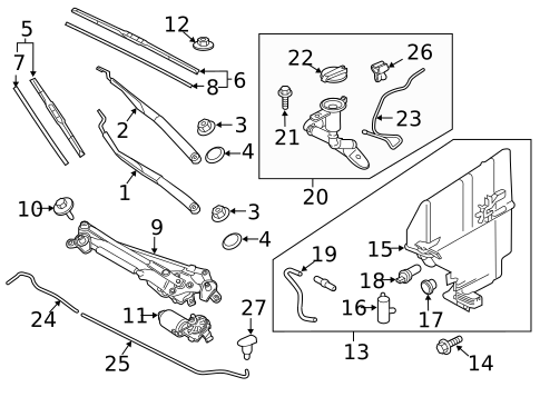 Wiper & Washer Components for 2018 Kia Optima #2