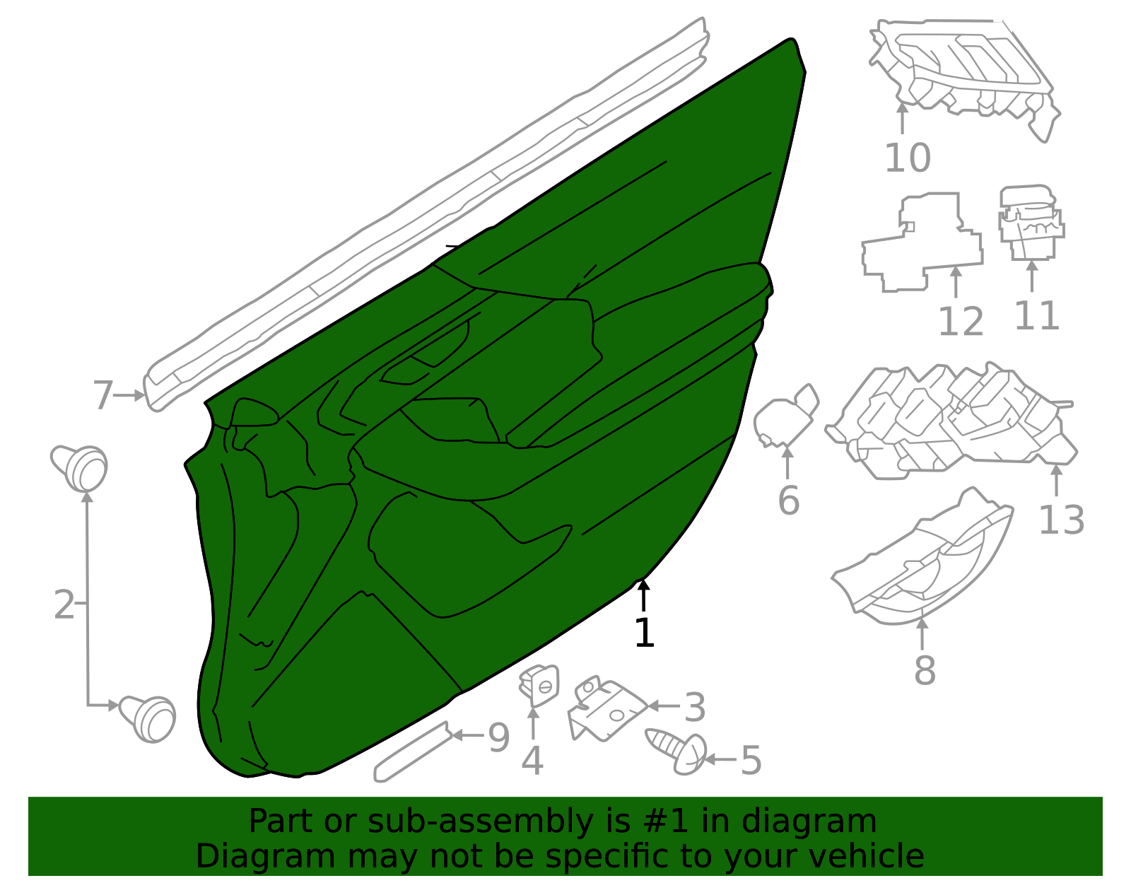 2024-2025 Subaru Crosstrek Door Trim Panel 94216FN04A | OEM Parts