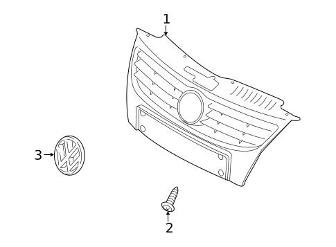 Grille & Components for 2009 Volkswagen Eos #0