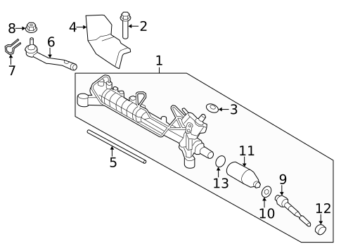 Steering Gear & Linkage for 2010 Ford Edge #0