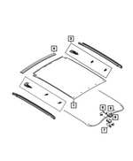 68580363AA - Body Sheet Metal Except Doors: Roof Header Cover for Mopar Image