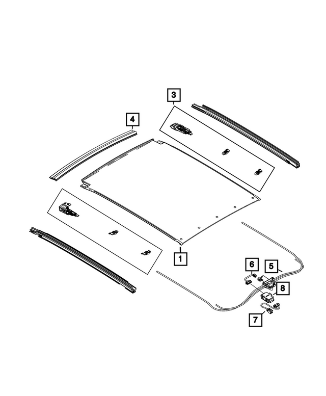 68580363AA - Body Sheet Metal Except Doors: Roof Header Cover for Fiat: 500X Image