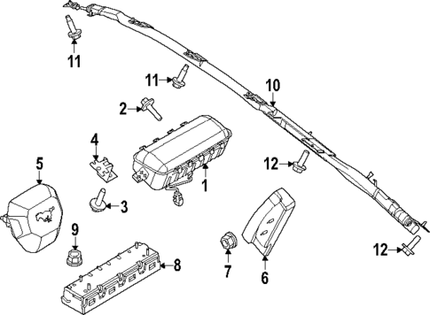 Air Bag Components for 2024 Ford Mustang #0