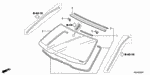 73126SDAA00 - Body/Air Conditioning: SEAL, FR. WINDSHIELD (UPPER) for Acura Image