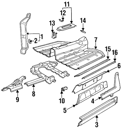 Hinge Pillar for 1996 Porsche 911 #0