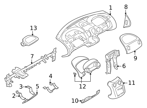 Instrument Panel for 2001 Mitsubishi Eclipse #0