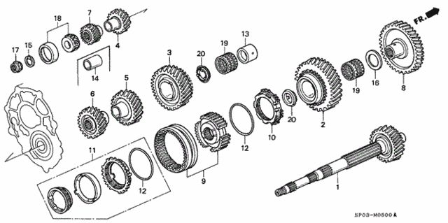 MT Countershaft for 1993 Acura Legend #0