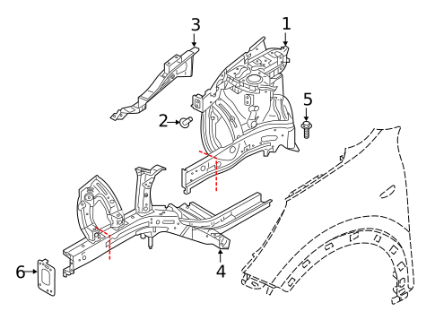 Structural Components & Rails for 2017 Kia Niro #0