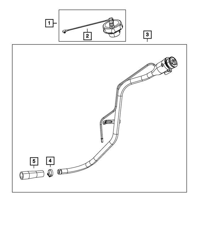 68158684AA - Fuel: Fuel Filler Cap Tether for Mopar Image