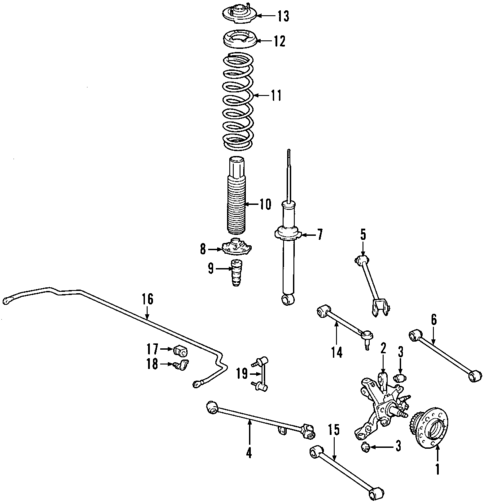 Rear Suspension for 2002 Acura CL #1