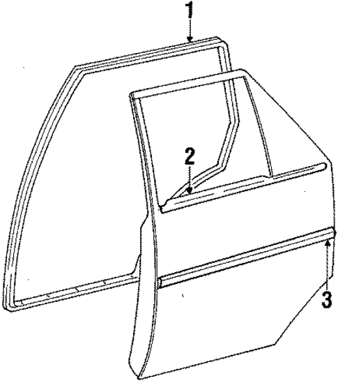 Door & Components for 1985 Toyota Corolla #1