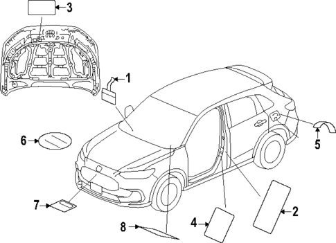 Labels for 2024 Honda HR-V #0