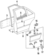 1247301905 - Body: Door Shell for Mercedes-Benz Image
