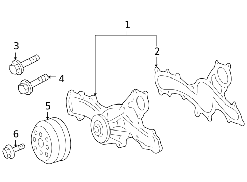 Water Pump for 2012 Toyota Venza #0
