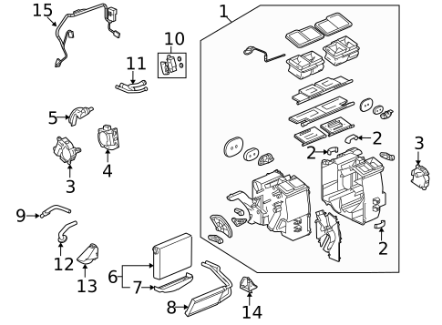 Evaporator & Heater Components for 2005 Cadillac SRX #0