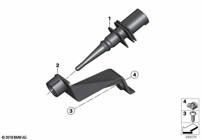 65817712982 - : Bracket Outside Temperature Sensor for BMW-Motorrad Image