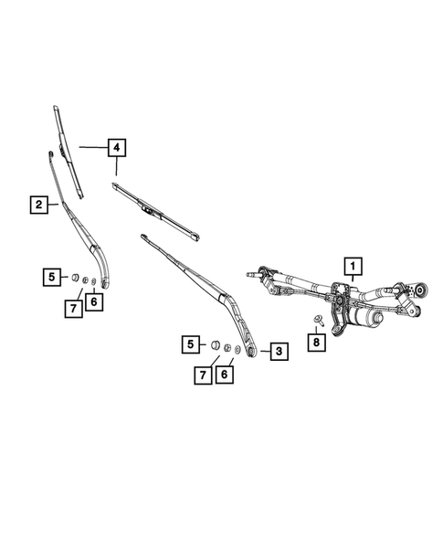 Wiper and Washer System for 2018 Jeep Renegade #0