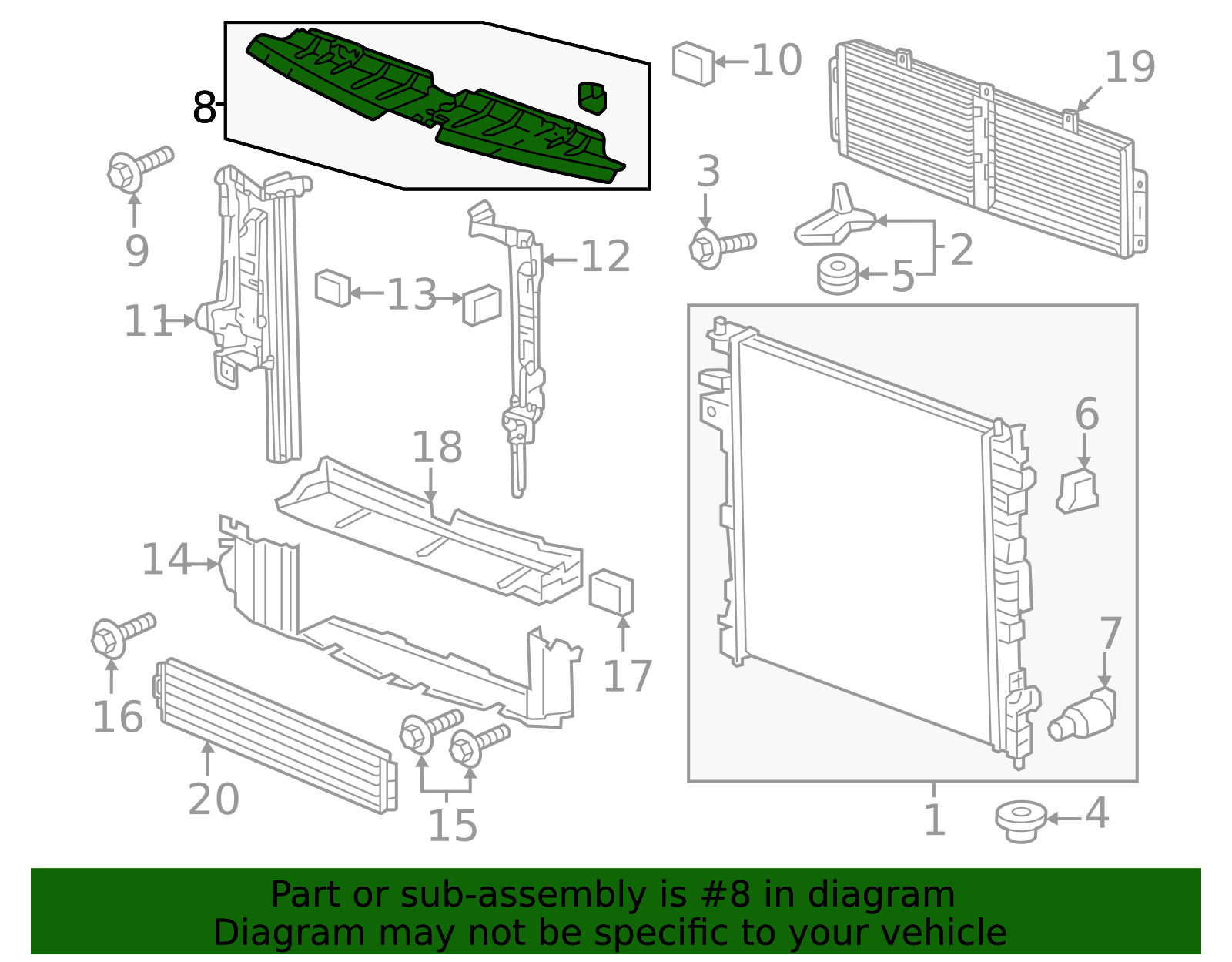 Upper Baffle 84842283 | TascaParts.com