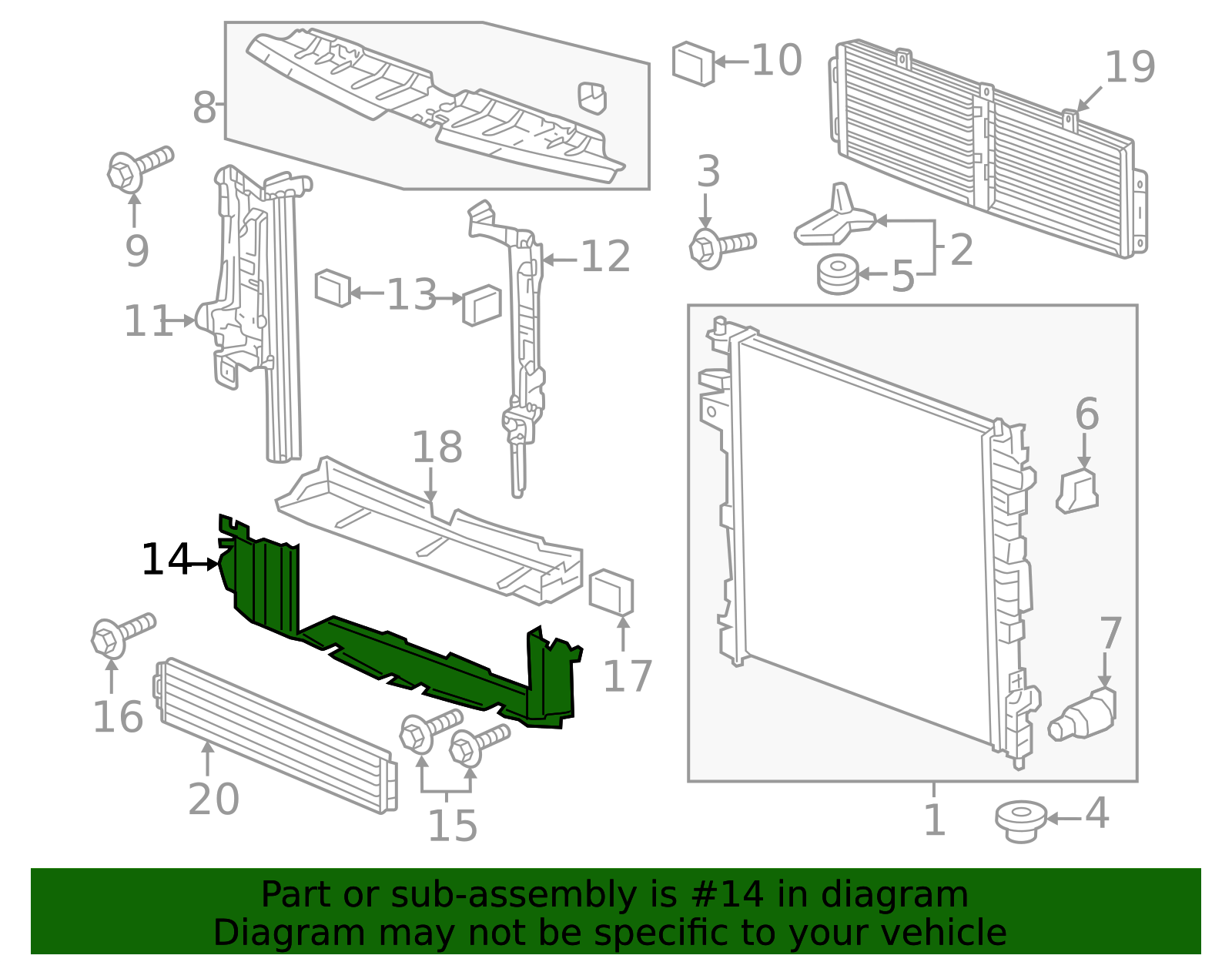 2022-2024 Buick Enclave Radiator Air Front Lower Baffle 85539188 | OEM ...